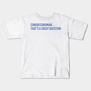 Congresswoman, that's a great question - Mark Zuckerberg Kids T-Shirt